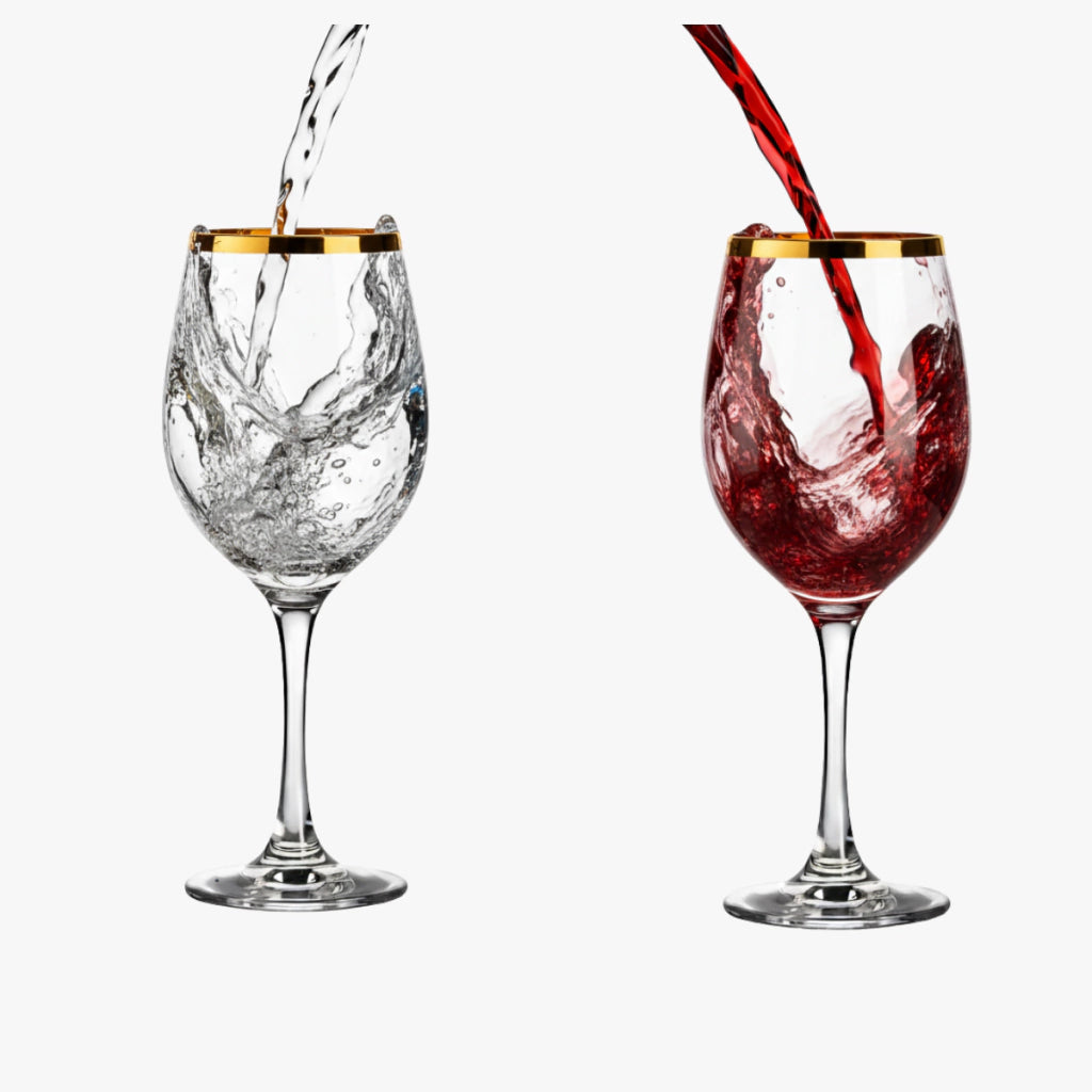 Copa Oro Vino tinto, Agua 490 ml | 16 Oz. Sienna Regalos