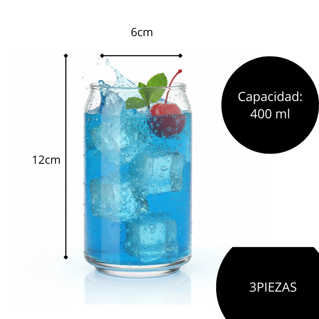 Vaso Lata Can 400 ml - Agua, Refresco y Café. Elegante Moderno.
