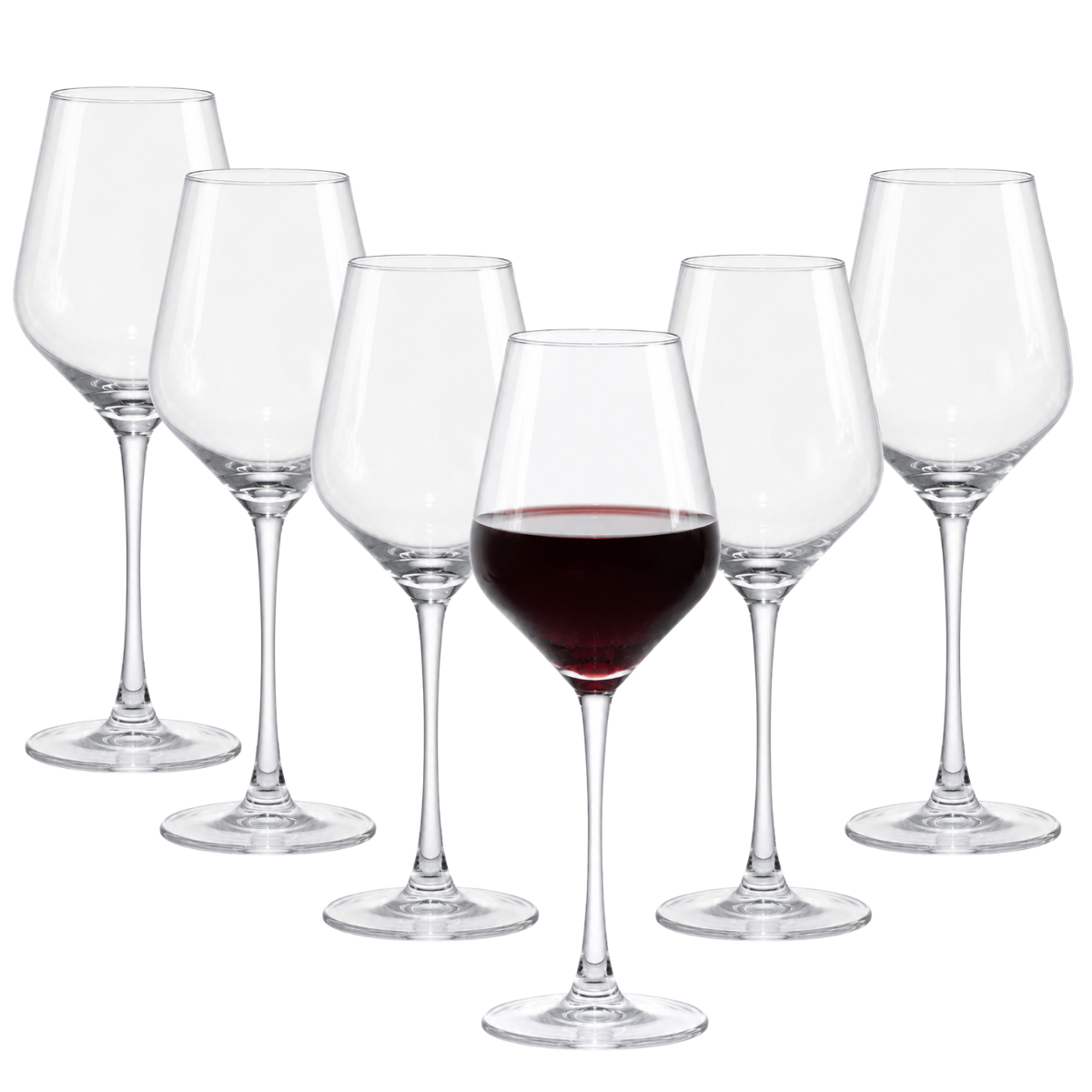 Copa Alta Multiusos 420 ml para Vino Tinto, Vino Blanco, Spritz, Gin Tonic y Cocteles 6 pzs