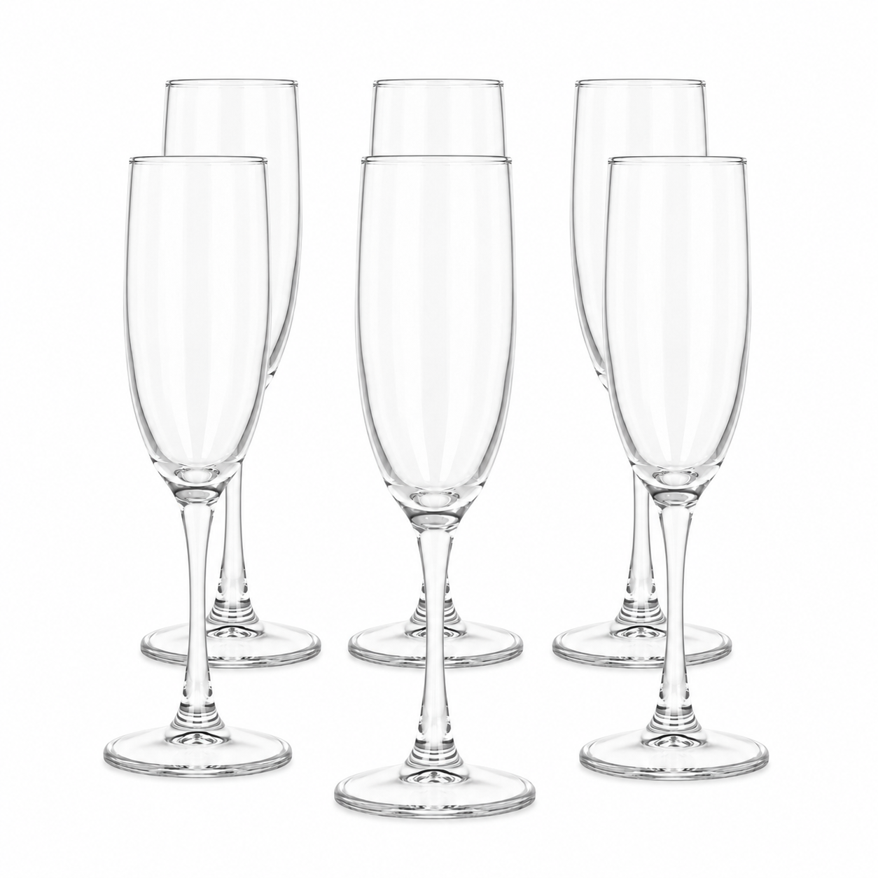 Copa Flauta para Champaña 170 ml para Champaña, Prosecco y Vino Espumoso 6 pzs