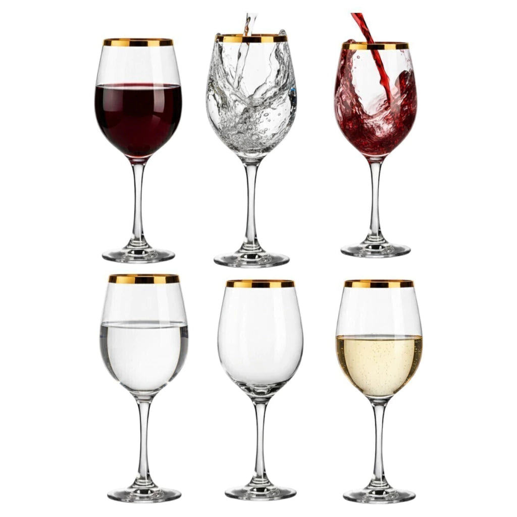 Copa Oro Vino tinto, Agua 390 ml | 13 Oz. Sienna Regalos