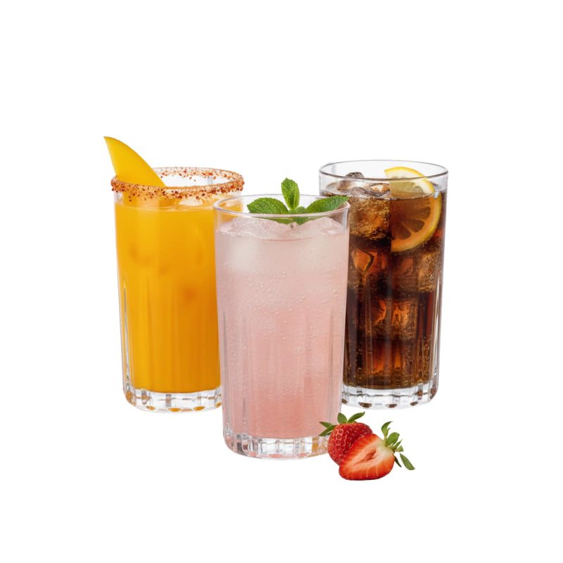 Vasos Kristalino 340 ml - Agua y Refresco, Cubero Fiesta, casa Restaurante. EXECUTIVE