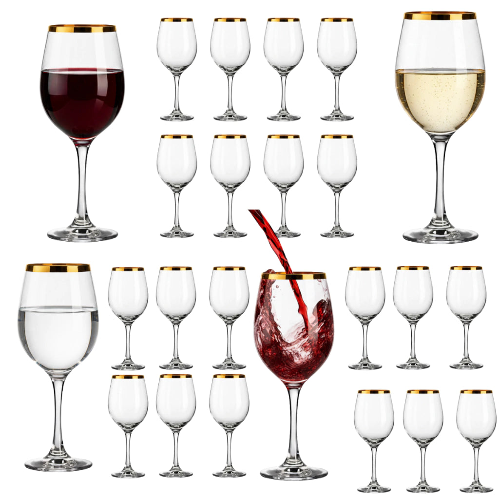 Copa Oro Vino tinto, Agua 390 ml | 13 Oz. Sienna Regalos