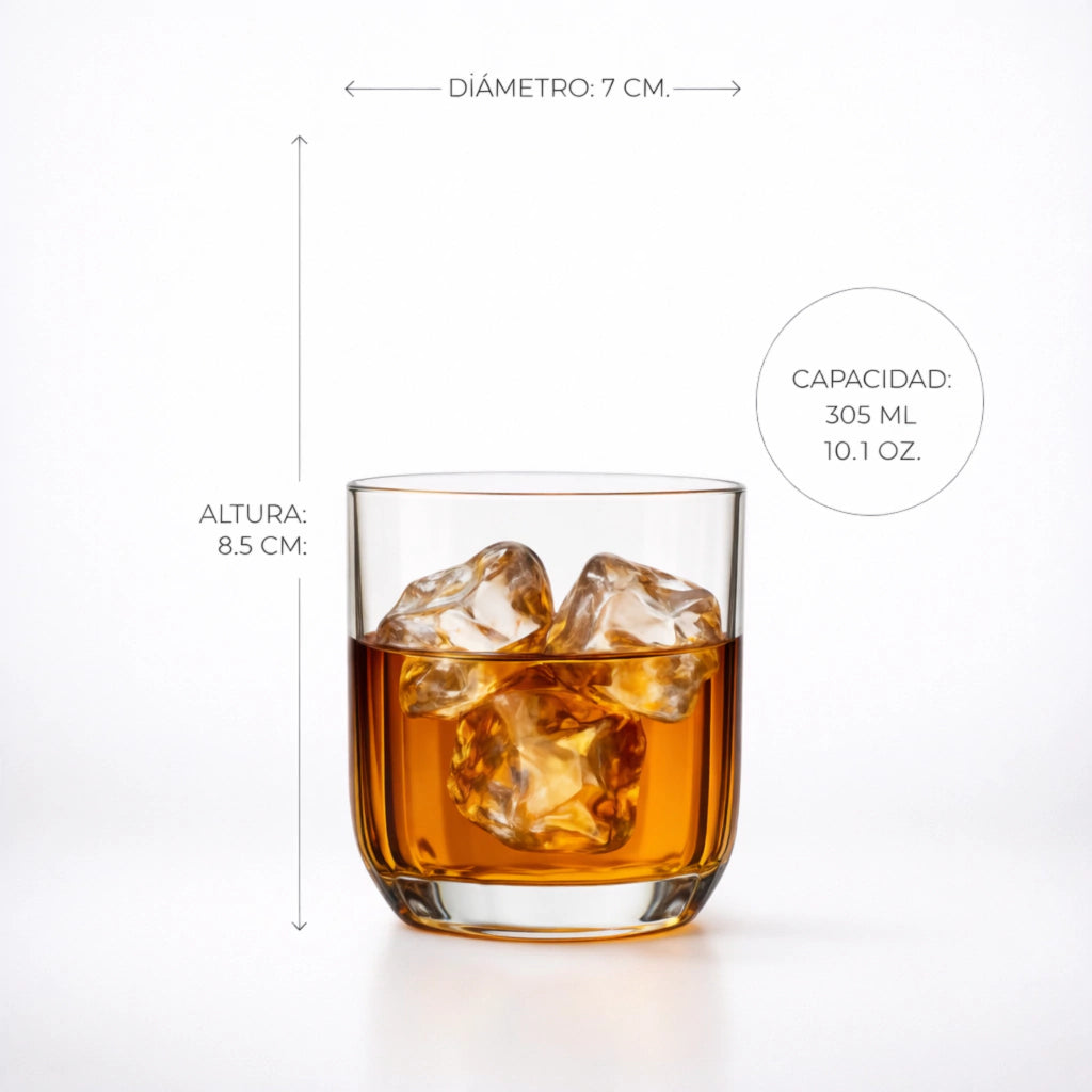 Vaso Fiore Dof Whiskey Modernos 305ml