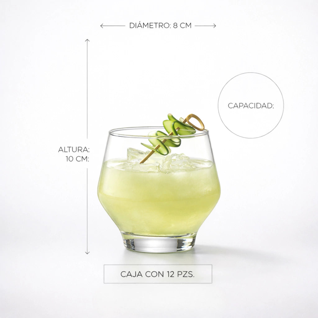 Vaso Mixología, drinks Coctails 372 ml 12.6 oz